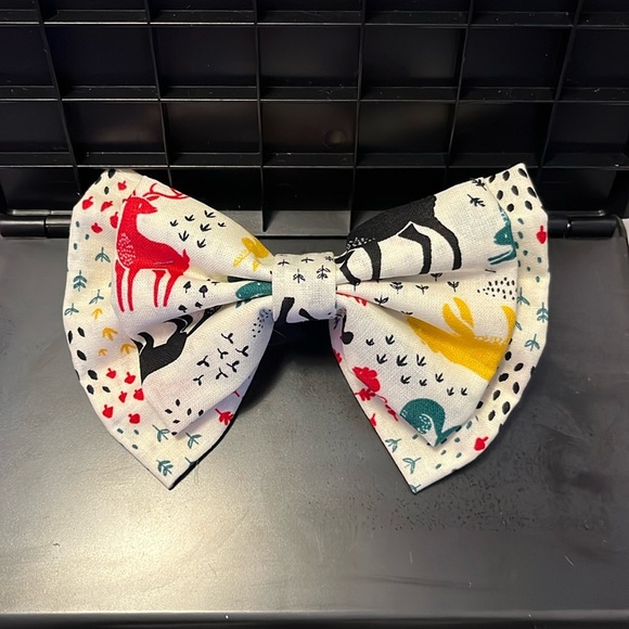 Double Christmas cream bow - Picture 1 of 4